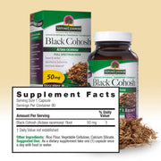 Nature's Answer Black Cohosh Root 50mg Capsules 90 supplement facts and directions