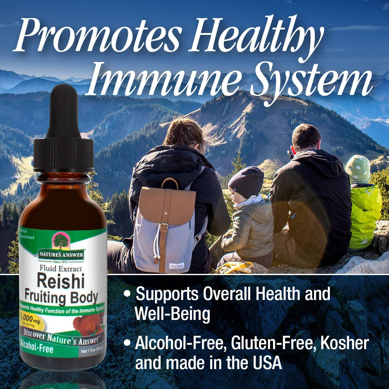 Nature's Answer Reishi Fruiting Body Alcohol-Free Extract - 30ml