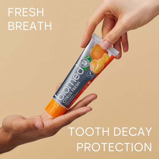 BIOMED Citrus Fresh Natural Toothpaste - Fluoride Free 97%