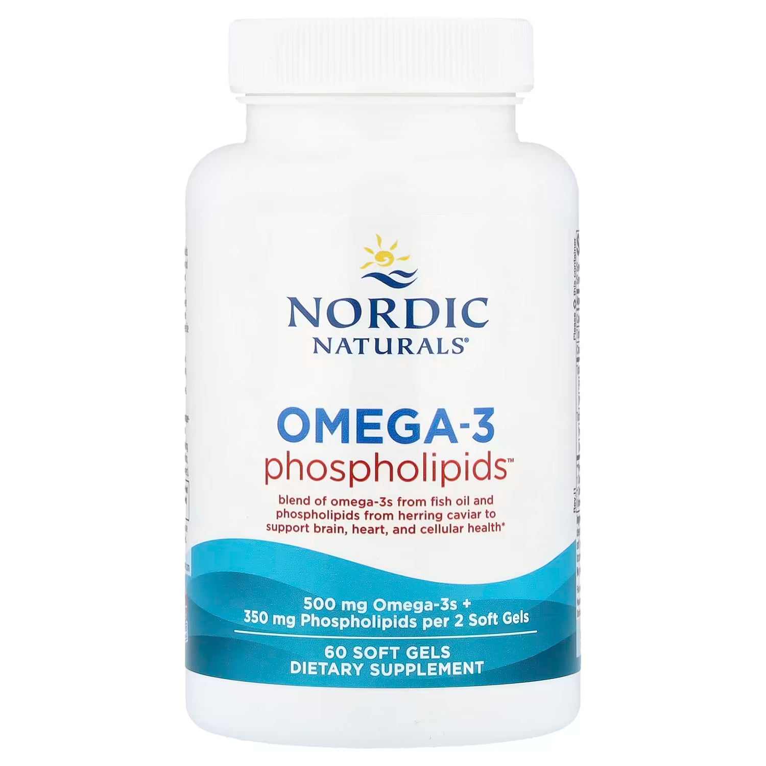 Nordic Naturals Omega-3 Phospholipids 60 Softgels bottle.