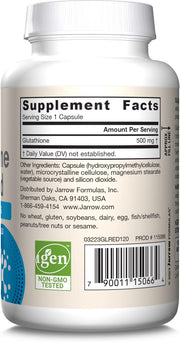Jarrow Formulas Glutathione Reduced - 500mg  60-150 Veggie Capsules