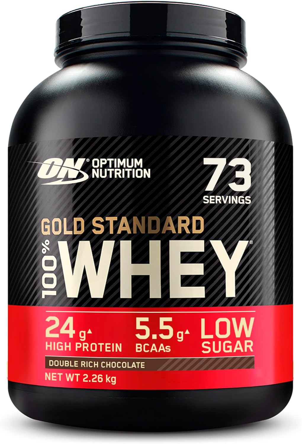 Optimum Nutrition Gold Standard 100% Whey protein powder container
