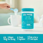 How to Use: Vital Proteins Marine Collagen Peptides powder unflavoured tub 221g usage instructions