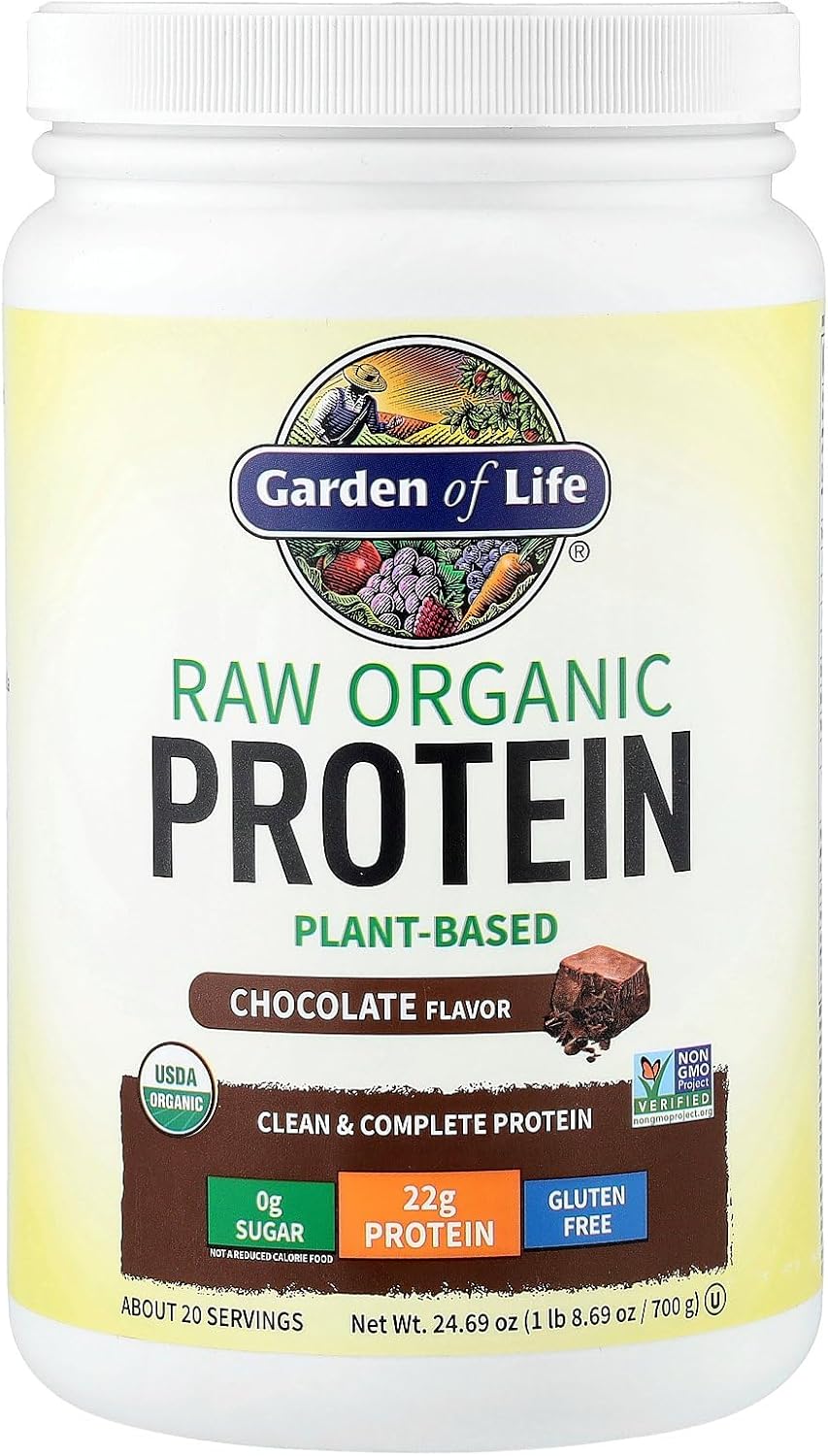 Garden of Life Raw Organic Vegan Protein Powder chocolate tub 700g