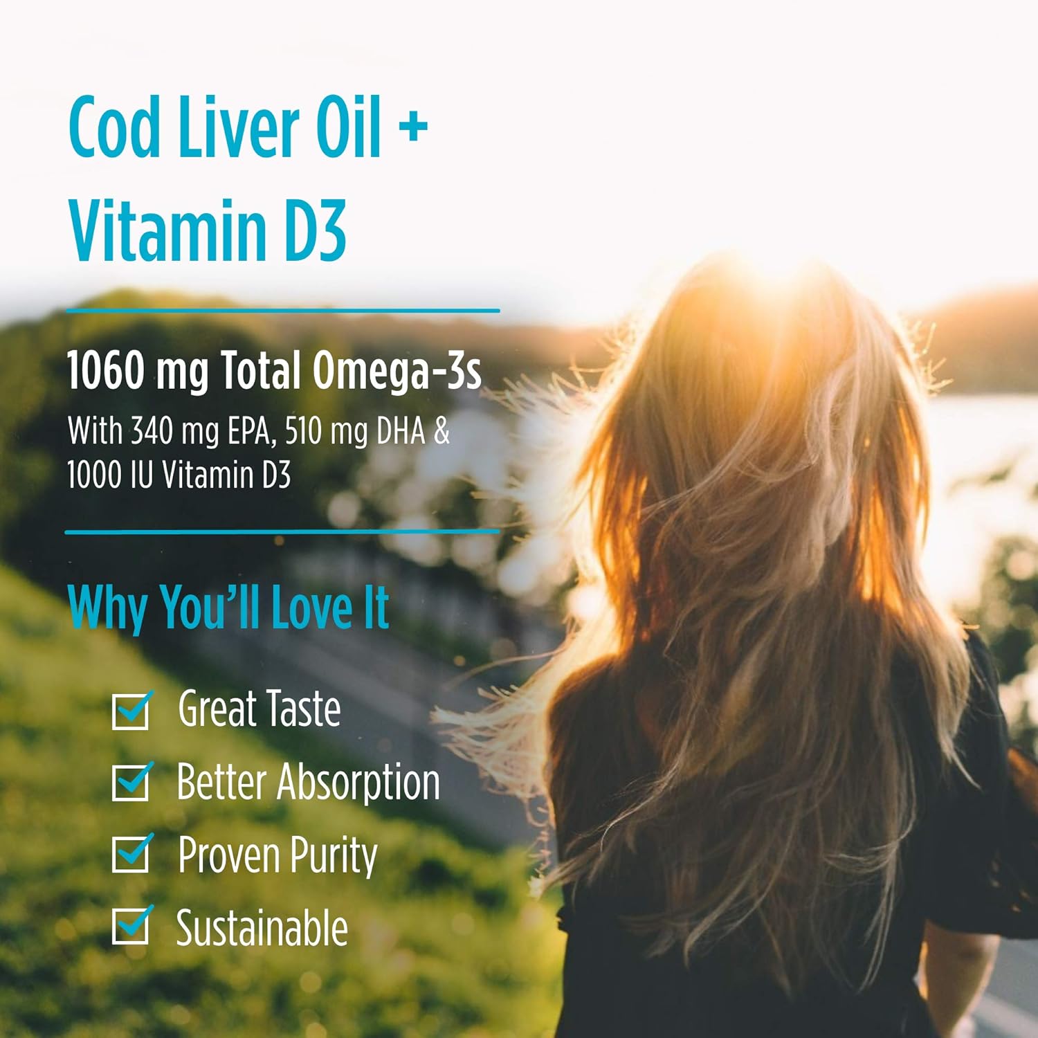 Nordic Naturals Arctic-D Cod Liver Oil - 1060mg Omega-3 + D3, Lemon Flavour