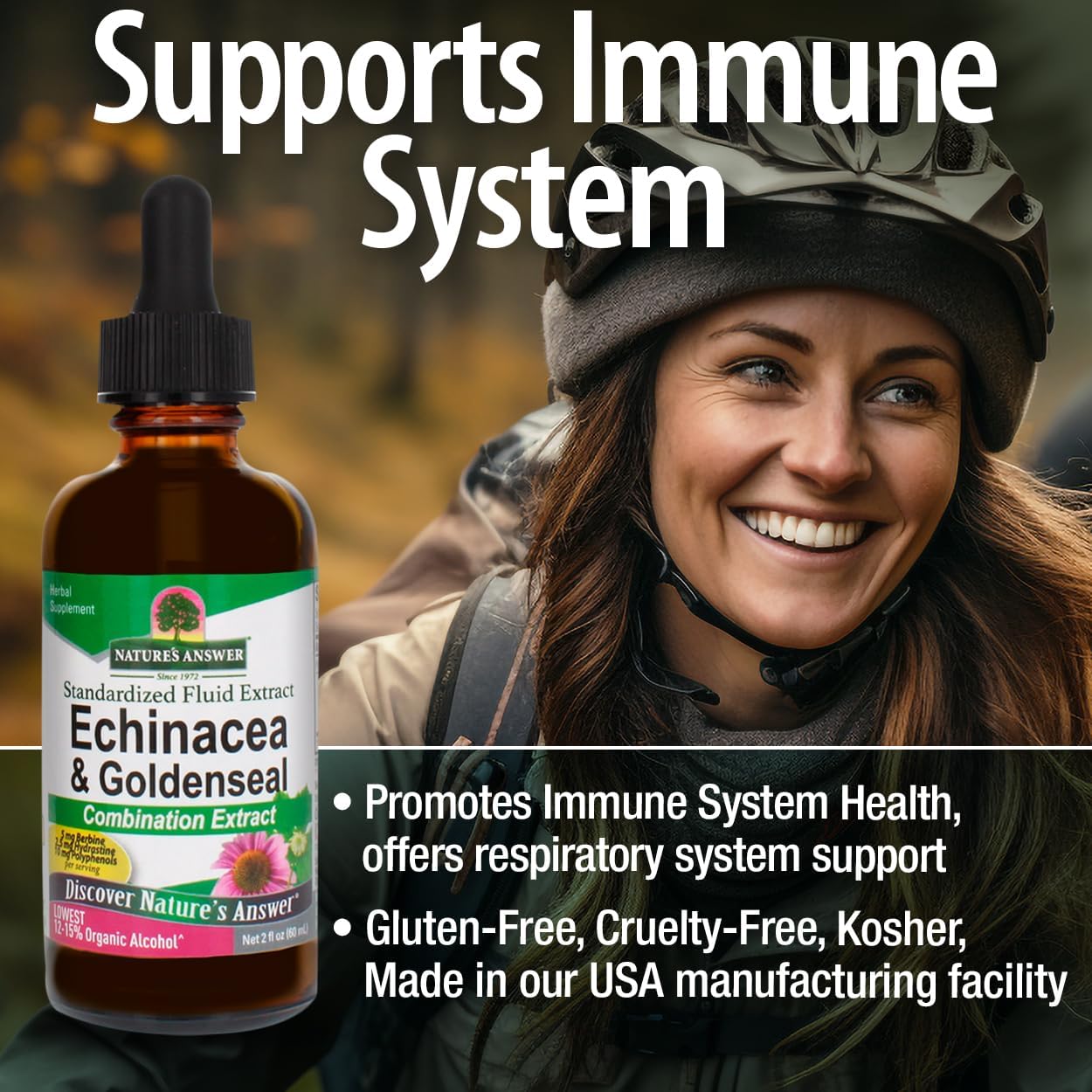 Nature’s Answer Echinacea & Goldenseal Root Herbal Extract – 60ml