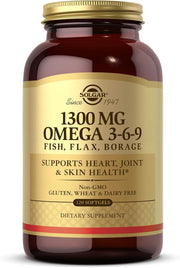 Solgar Omega 3-6-9 1300mg softgels supplement bottle 120 count