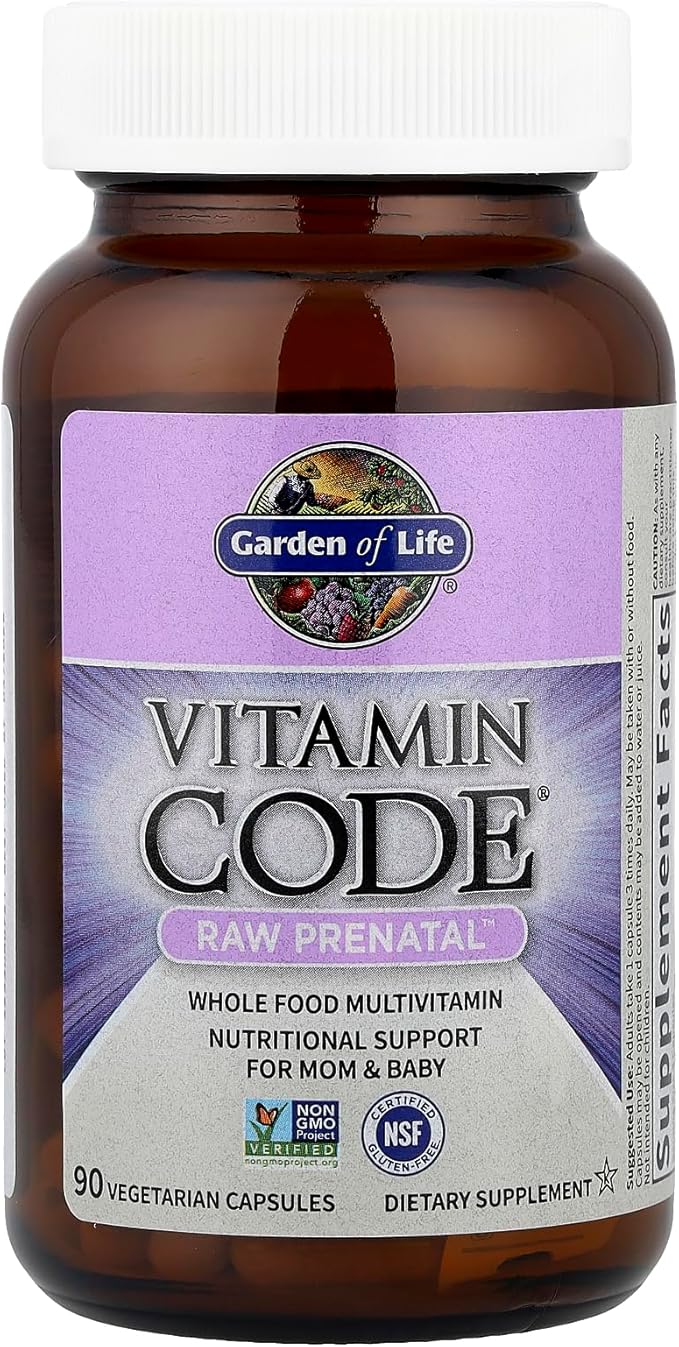 Garden of Life Vitamin Code Raw Prenatal Multivitamin bottle 90 vegan capsules