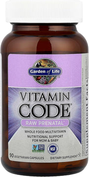 Garden of Life Vitamin Code Raw Prenatal Multivitamin bottle 90 vegan capsules