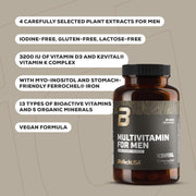 BioTechUSA Multivitamin for Men supplement facts tablets 60 count quantity