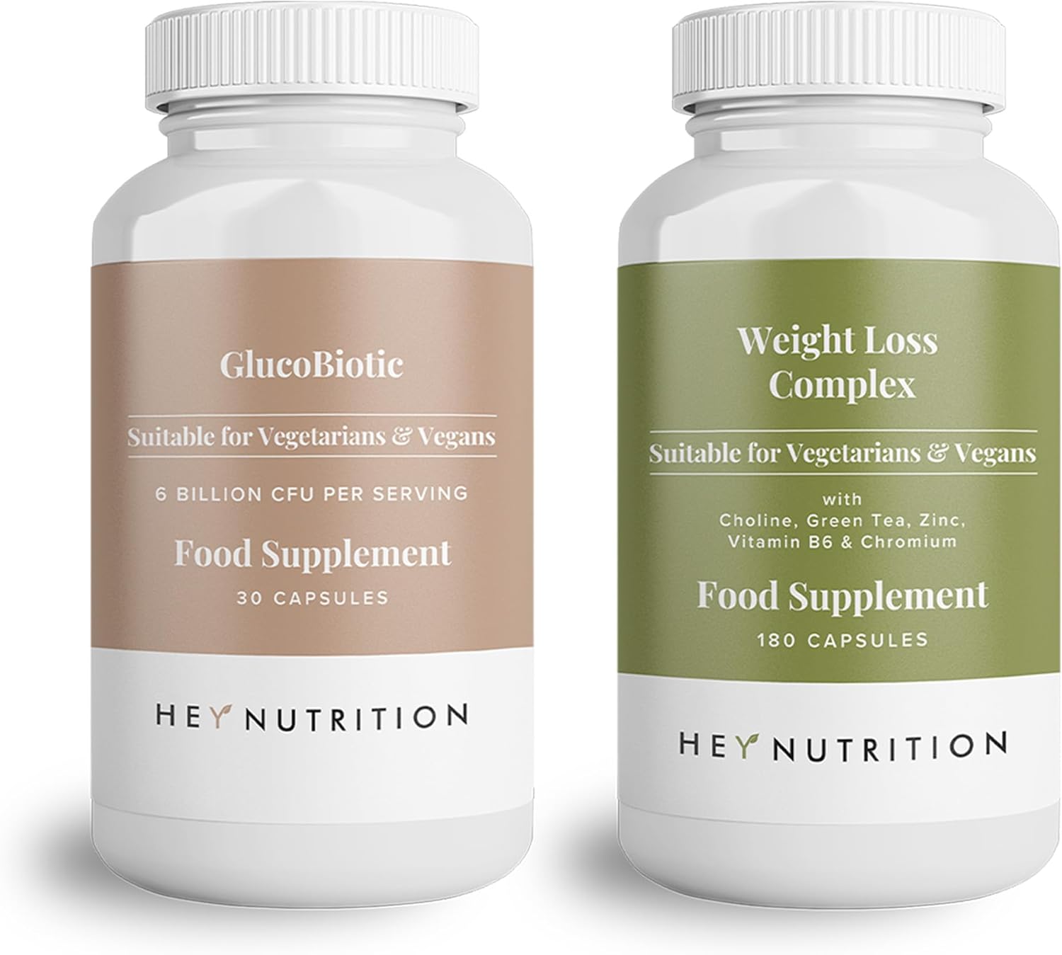 Hey Nutrition Wellness Support Bundle containing two bottles.