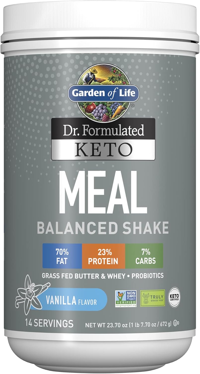 Garden of Life Dr. Formulated Meal Shake powder canister, Vanilla flavour 672g