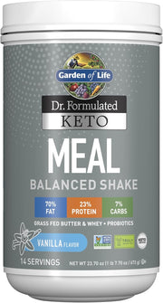 Garden of Life Dr. Formulated Meal Shake powder canister, Vanilla flavour 672g