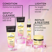 John Frieda Go Blonder Lightening Shampoo, bottle packaging, fragrance not specified, 75ml, product information