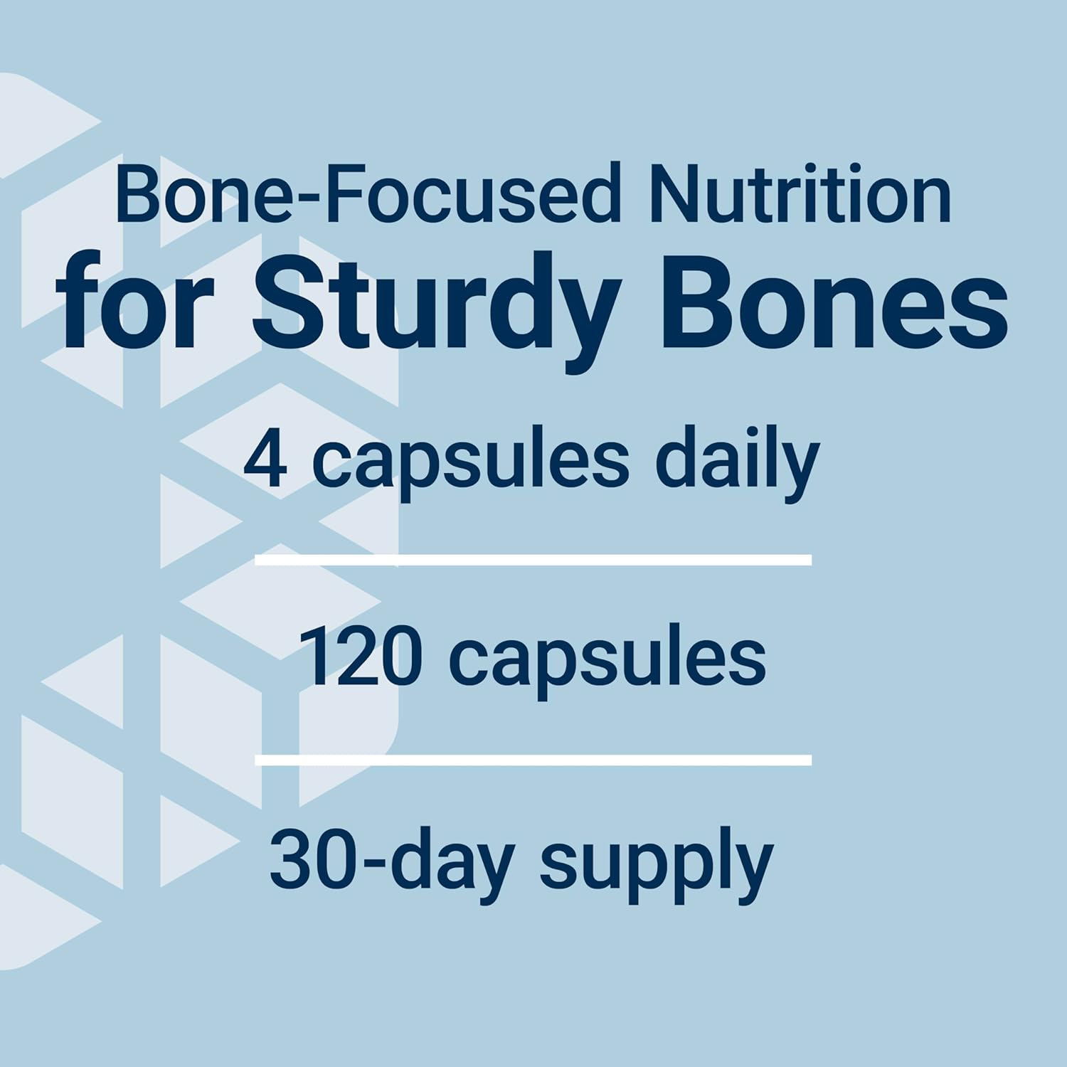 Supplement usage instructions for Life Extension Bone Maintain capsule formula.