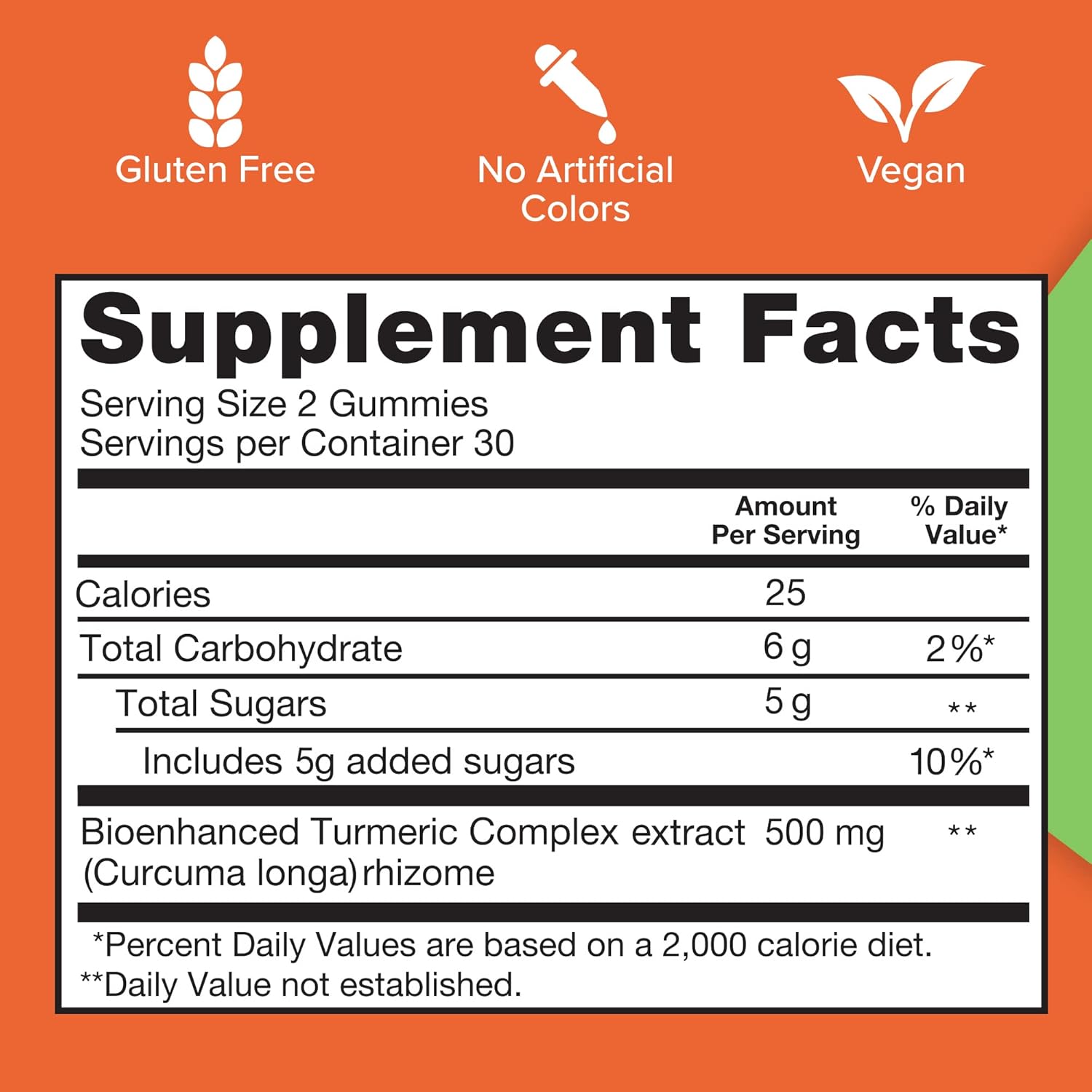 Qunol Turmeric Gummies – 500 mg Tangerine Flavour (60 Gummies)