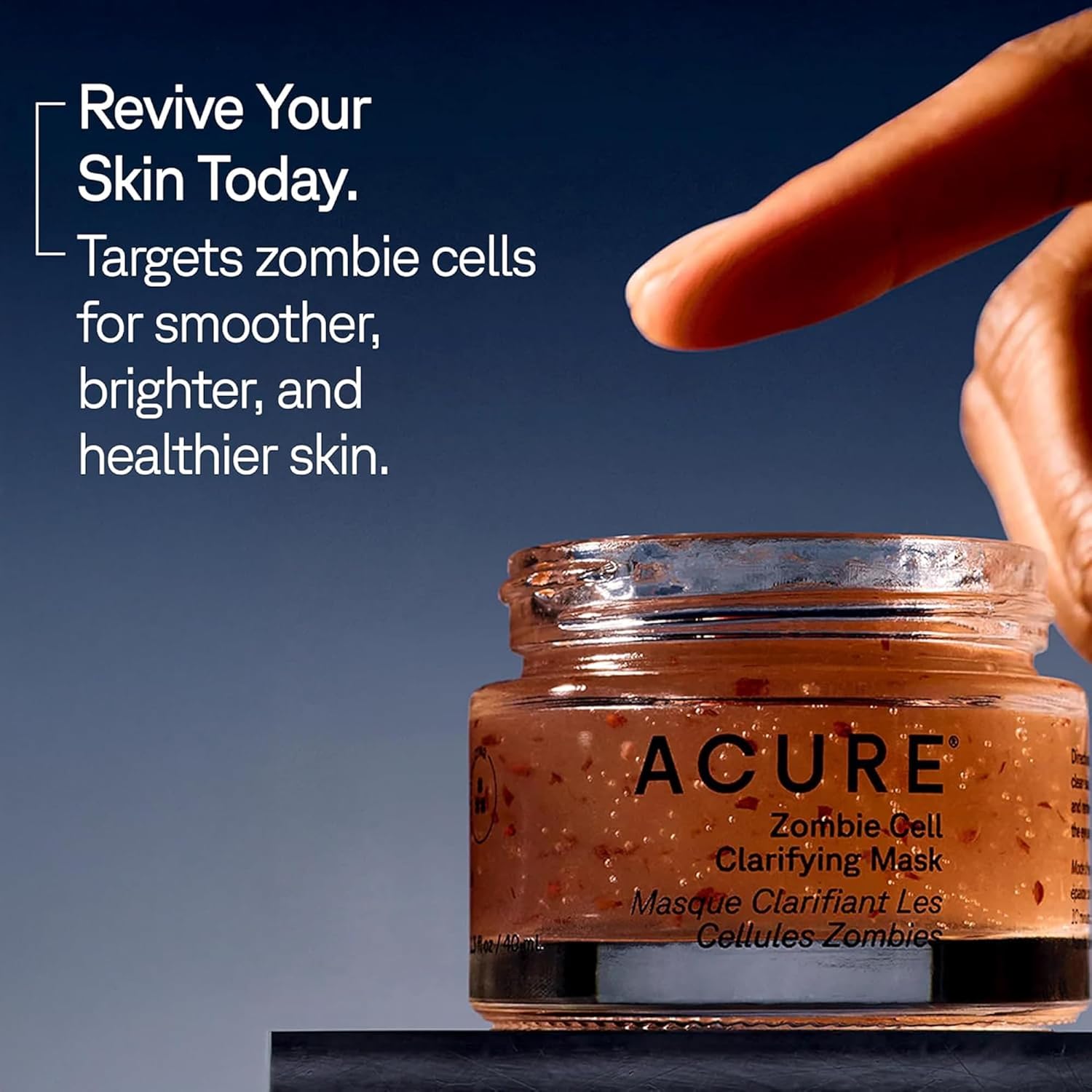 Acure Zombie Cell Clarifying Mask exfoliating vegan skincare mask 40ml lifestyle image