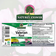 Nature’s Answer Valerian Root alcohol-free liquid extract 30ml barcode