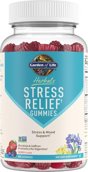  Bottle of Garden of Life Herbals Gummies with Rhodiola & Saffron, 60 berry-flavored gummies.