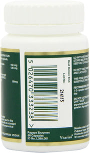 Bio-Health Papaya Enzymes capsules bottle barcode 60 capsules