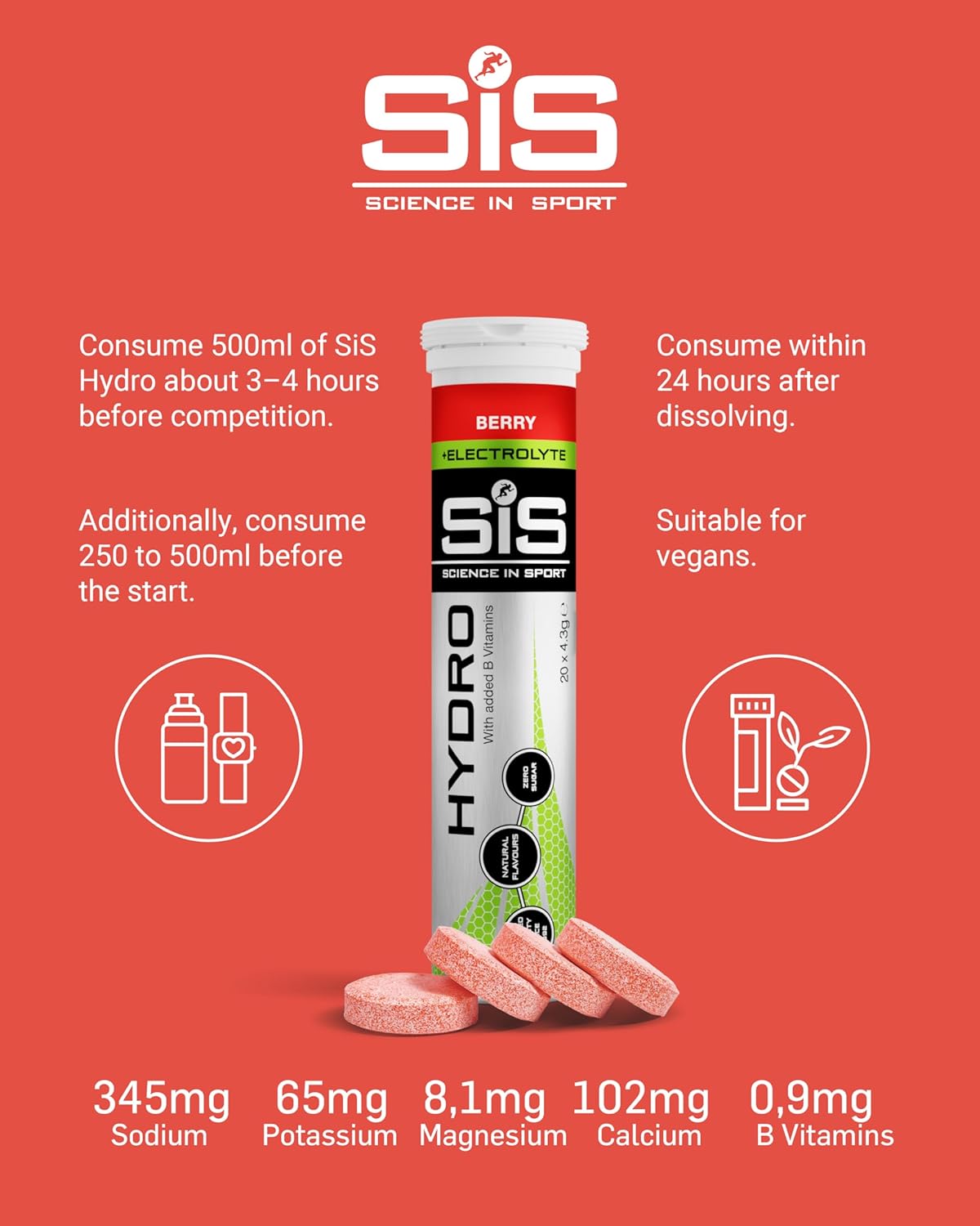 SIS Science in Sport Hydro Electrolyte Tablets Berry how to use.