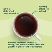 Four Sigmatic instant tea powder into a mug of hot water.