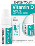 BetterYou Vitamin D3 4000 IU Oral Spray, Peppermint - 15ml