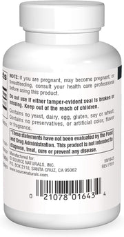 Barcode image: Source Naturals L-Glutamine 500mg free form capsules bottle barcode 50 count