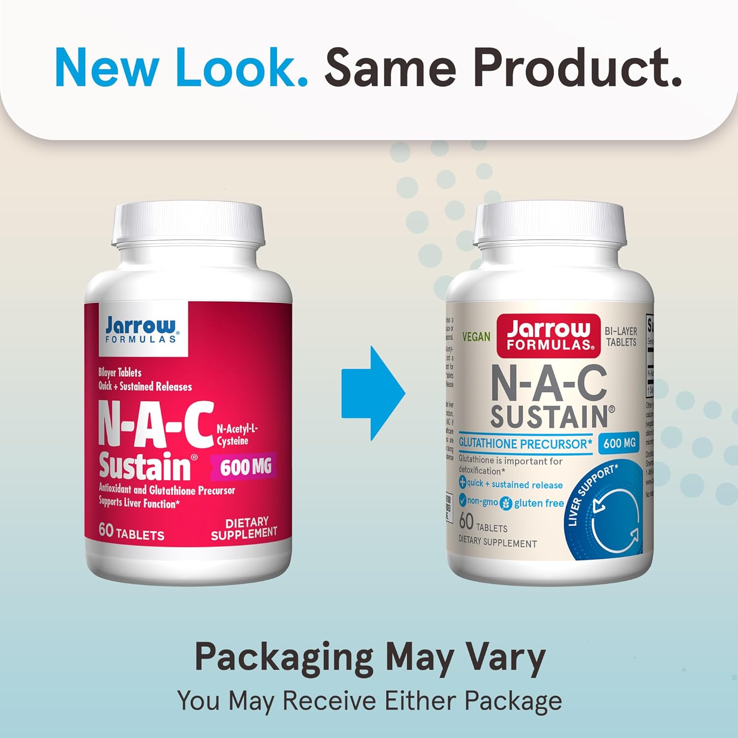 Jarrow Formulas NAC Sustain 600mg Tablets - 60 Count