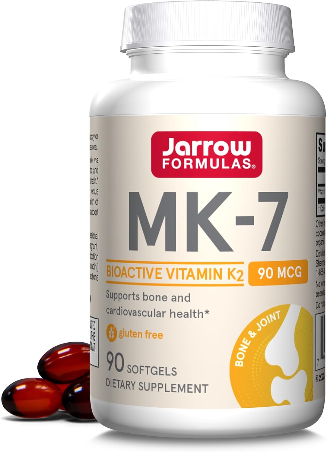 Jarrow Formulas MK-7 - 90 mcg – 60-120 Softgels