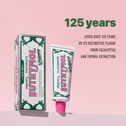 Euthymol Whitening Fluoride Toothpaste Mint 75ml used during a daily oral care routine