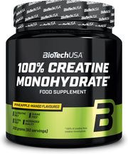 BioTechUSA 100% Creatine Monohydrate pineapple mango powder tub drink mix pineapple mango flavour 300g