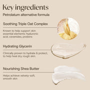 Aveeno Skin Relief Moisturising Lotion 300ml pump bottle with Triple Oat & Shea Butter ingredients.