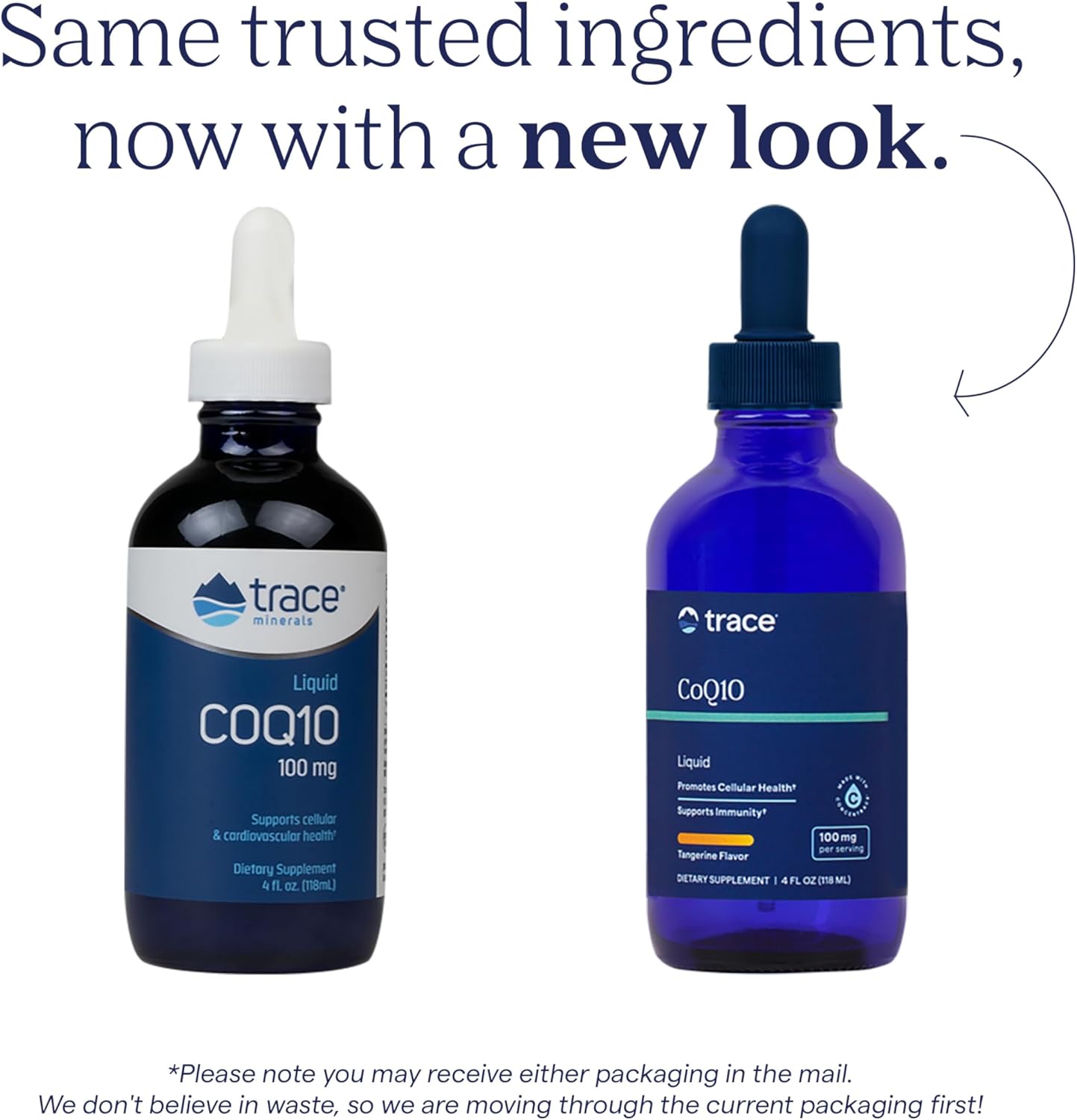 Trace Minerals CoQ10 Liquid Supplement Tangerine - 118ml new look