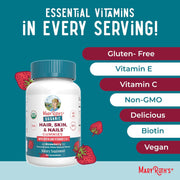 MaryRuth’s Organic Hair Skin Nails Vegan Gummies - 60 Count