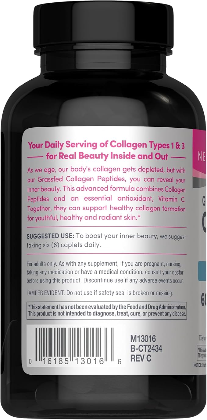 Supplement facts label and barcode for NeoCell 360-count collagen tablets.