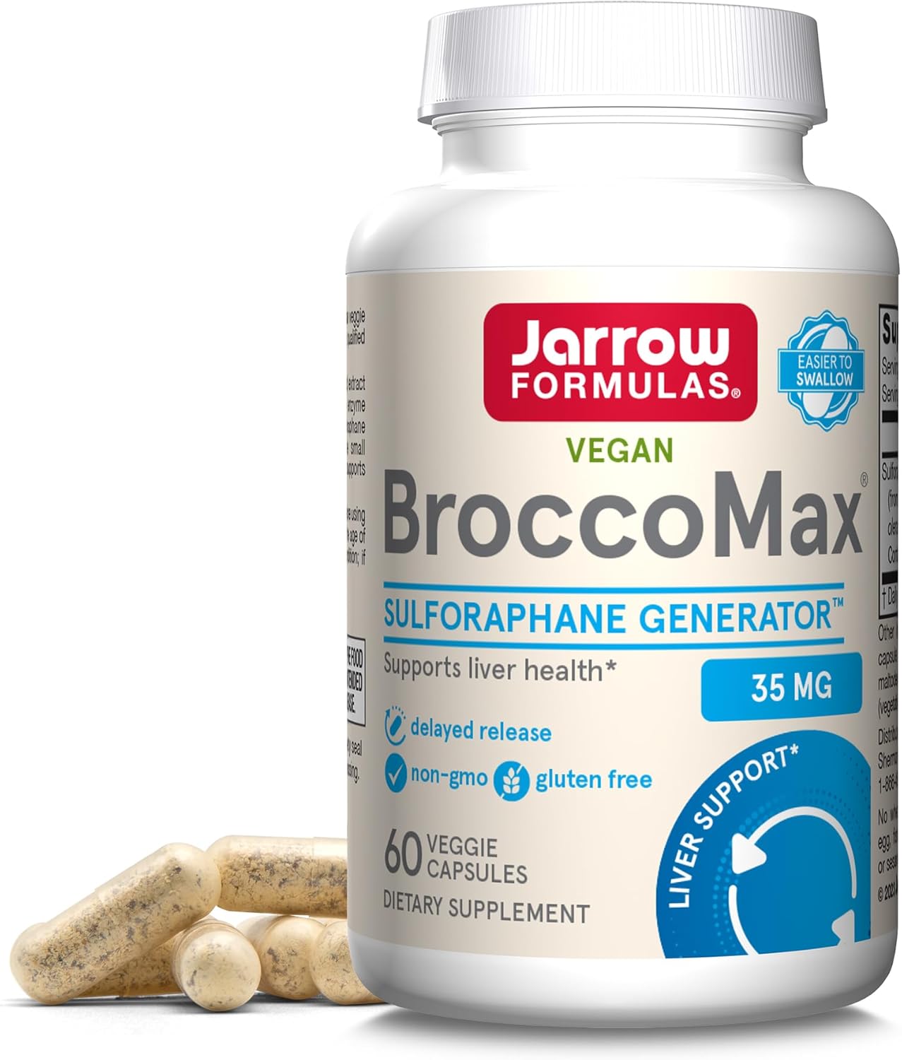 Jarrow Formulas BroccoMax® 35 mg – 60-120 Delayed Release Veggie Capsules