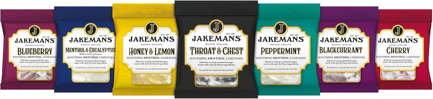 Jakemans Cherry Soothing Menthol Lozenges 12 x 73g & other variants