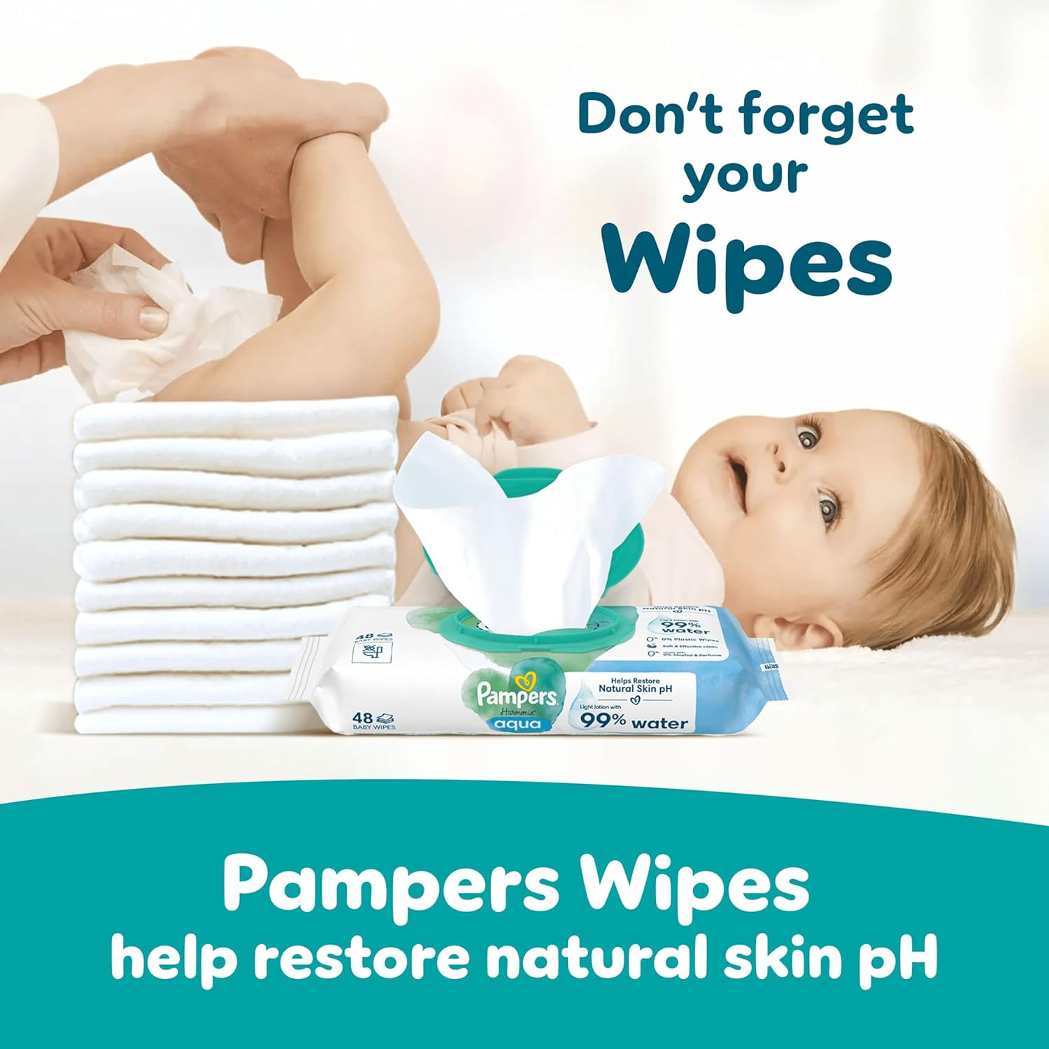Pampers Baby-Dry Pants Size 6 Jumbo+ Pack - 2 x 54 Nappies and Pampers wipes