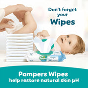 Pampers Baby-Dry Pants Size 7 Jumbo+ Pack - 50 Nappies and Pampers wipes