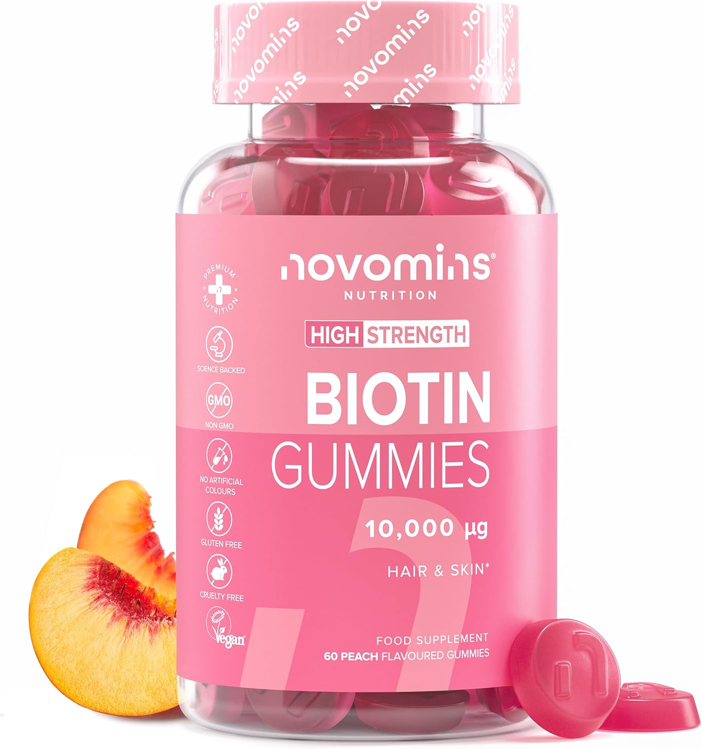 Novomins Nutrition Biotin Gummies 10,000 mg