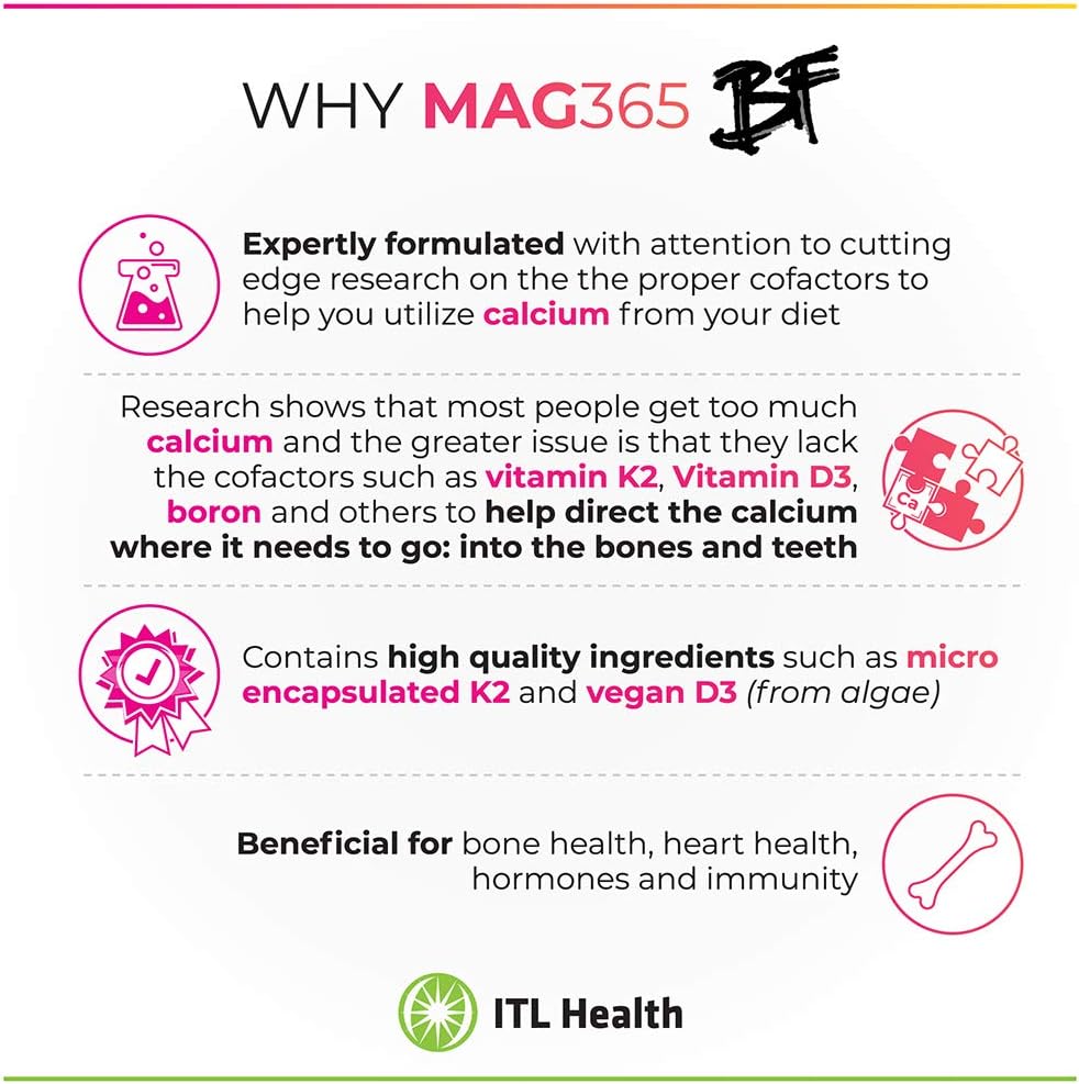 MAG365 BF Magnesium Mineral Powder, Exotic Lemon - 180g