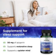 Swanson Apigenin 90 Capsules | 50 mg Bioflavonoid | Calming & Relaxation Support