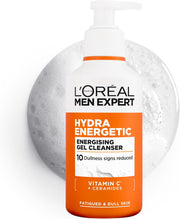 L'Oréal Men Expert Hydra Energetic Gel Cleanser, pump bottle packaging, fragrance not specified, 260ml