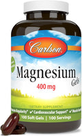 Carlson Magnesium Gels 400 mg Daily Supplement Softgels