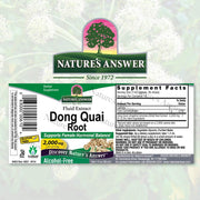 Nature’s Answer Dong Quai Root Extract alcohol-free 30ml barcode packaging