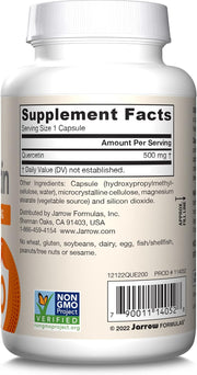 Barcode Image: Jarrow Formulas Quercetin 500mg veggie capsules barcode 200 count
