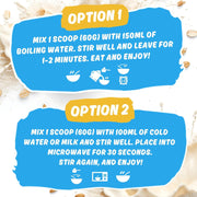 Applied Nutrition Critical Oats Protein Porridge preparation instructions 600g