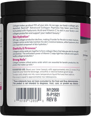 Supplement facts panel and usage instructions and barcode for NeoCell Super Collagen powder.