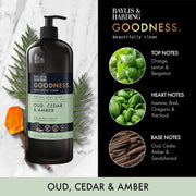 Baylis & Harding Body Wash Duo Oud Cedar Amber & Rose Geranium – 2 x 1L